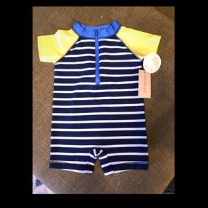 Baby boy one piece rashguard swimming suit